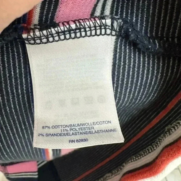 Lands End Sleeveless Ponte Sheath Midi Dress Aurora Ribbed Stripe Size 10 Petite - Picture 7 of 11